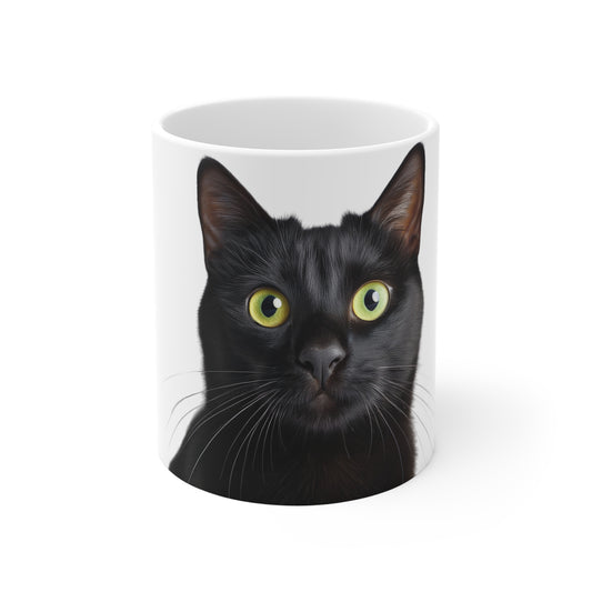 Black Cat Lovers Mug: Start Your Day with Feline Mystery!