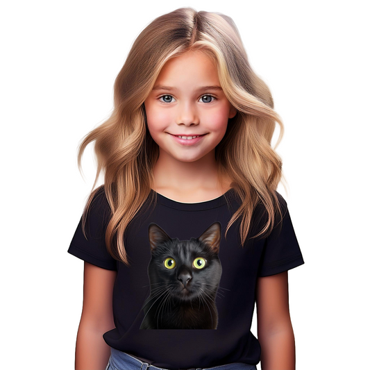 Black Cat Fans Kids T-Shirt: Playful, Comfy, and Full of Feline Fun!